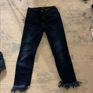 Just black jeans, frayed bottom